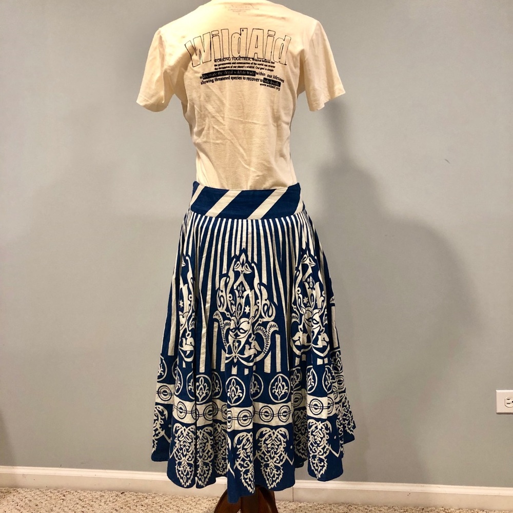 Anthropologie cotton/linen blend long skirt